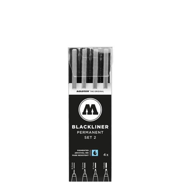 MOLOTOW Blackliner Set – 4pc – Set 2