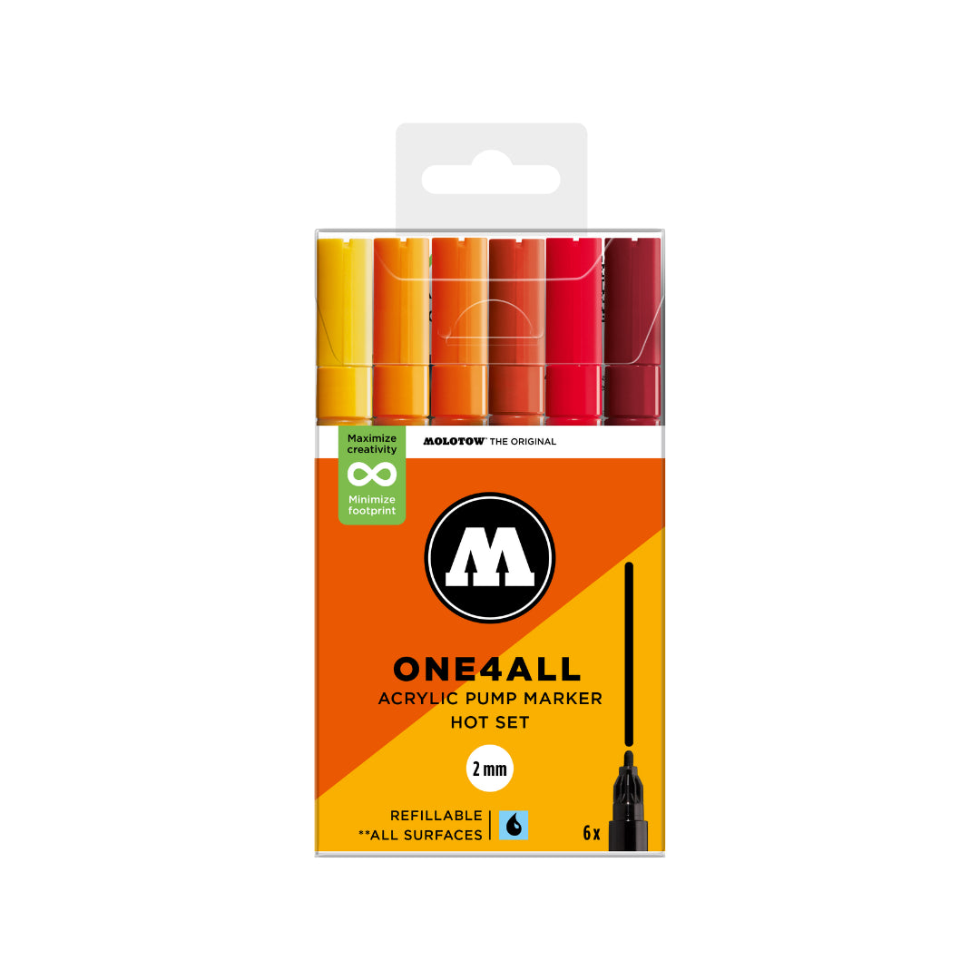 MOLOTOW ONE4ALL Marker Set 127HS - Hot