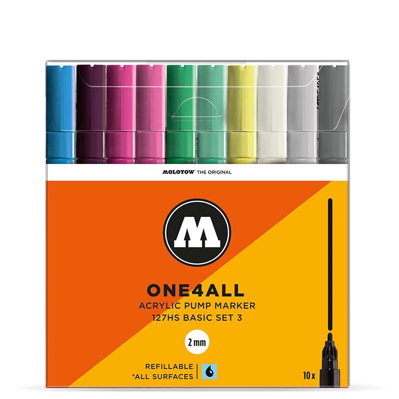 MOLOTOW ONE4ALL Marker Set 127HS 10pc – Basic 3