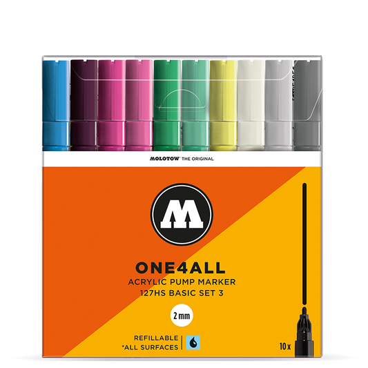 MOLOTOW ONE4ALL Marker Set 127HS 10pc – Basic 3