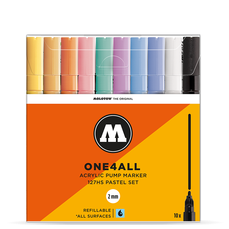 MOLOTOW ONE4ALL Marker Set 127HS 10pc - Pastel