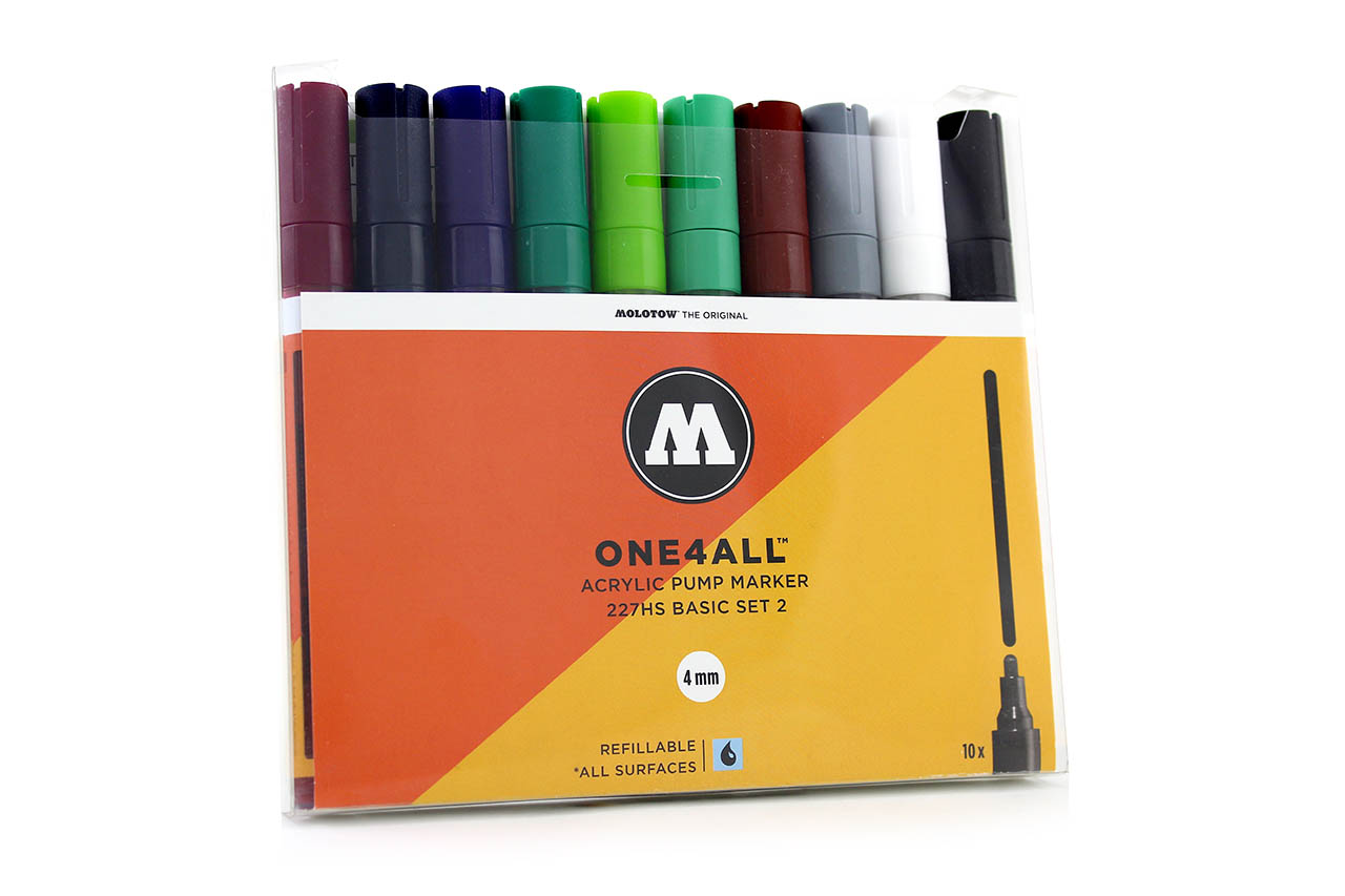 MOLOTOW ONE4ALL Marker Set 227HS 10pc – Basic 2