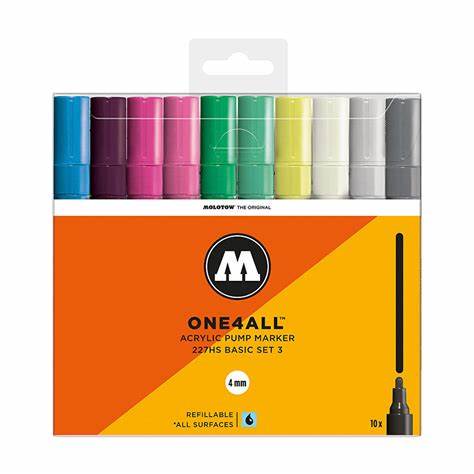 MOLOTOW ONE4ALL Marker Set 227HS 10pc – Basic 3